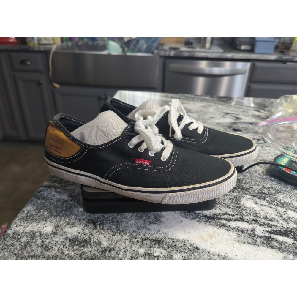 Levi's Casual SNEAKERS TENNIS SHOES Canvas Women's Black Size 10